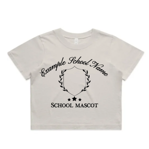 Heavy Faded Bone Crop Tee