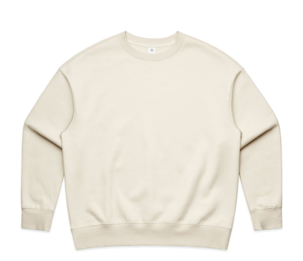 Women's Ecru Relaxed Fit Crew Neck Sweatshirt