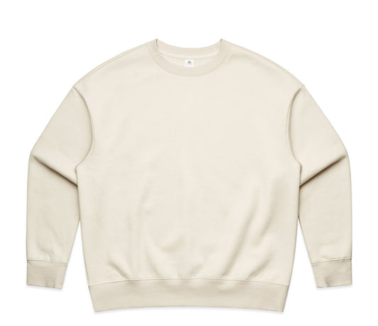 Women's Ecru Relaxed Fit Crew Neck Sweatshirt