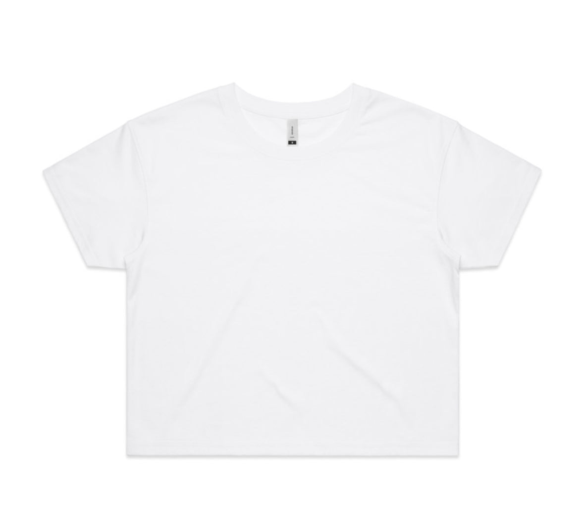 Women's White Cropped Tee