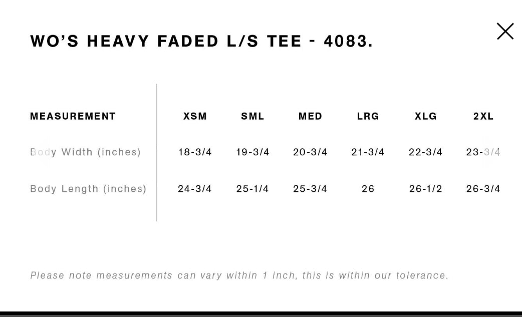 Women's Faded Bone Long Sleeved Tee