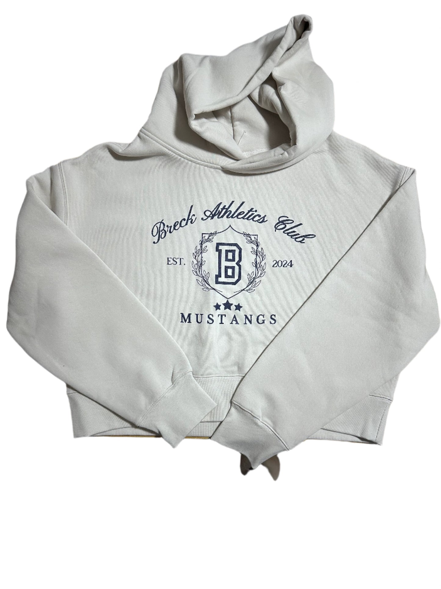 Breck Athletics Club: Cropped Bone Sweatshirt