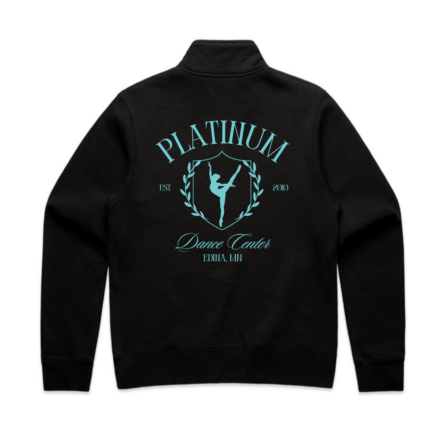 Platinum Dance Center: Black 1/2 Zip Sweatshirt