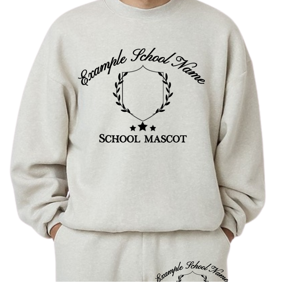 Unisex: Natural Heather Crew Neck Sweatshirt