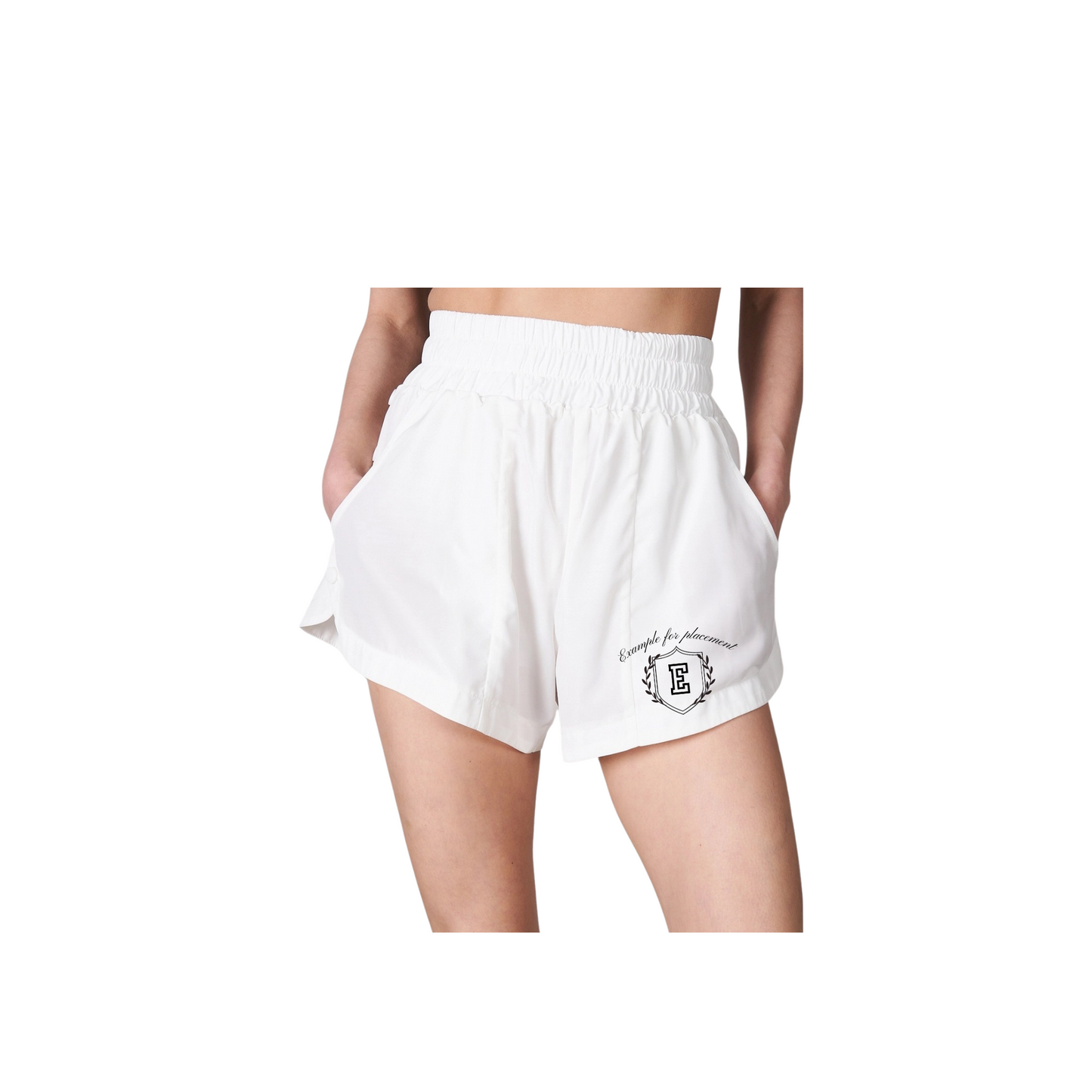 ALL SCHOOLS CUSTOM: White Button down Active Shorts
