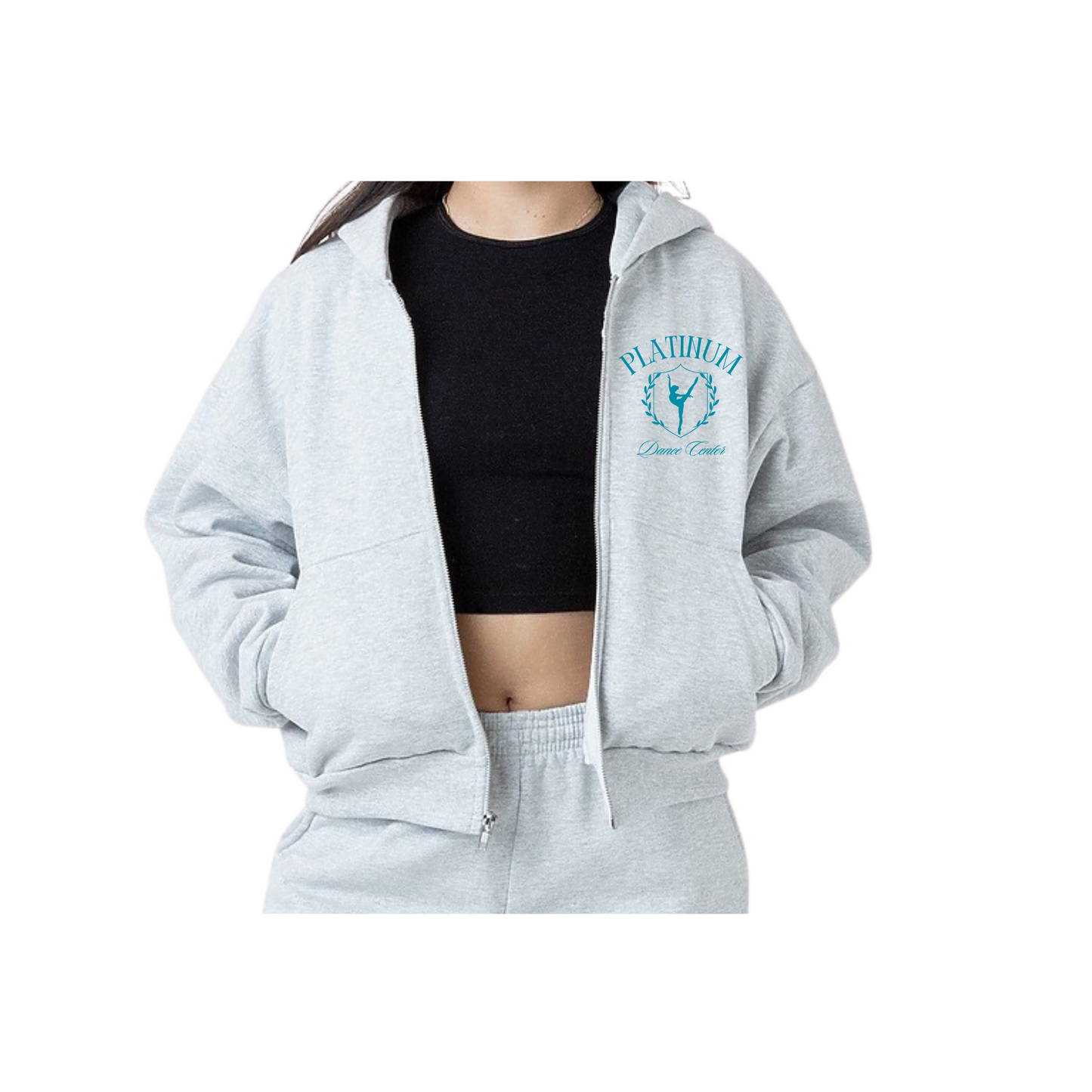 Platinum Dance Center: Cropped Zip Hoodie