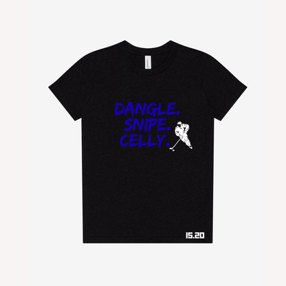 Youth Black Hockey T Shirt: Dangle.Snipe.Celly