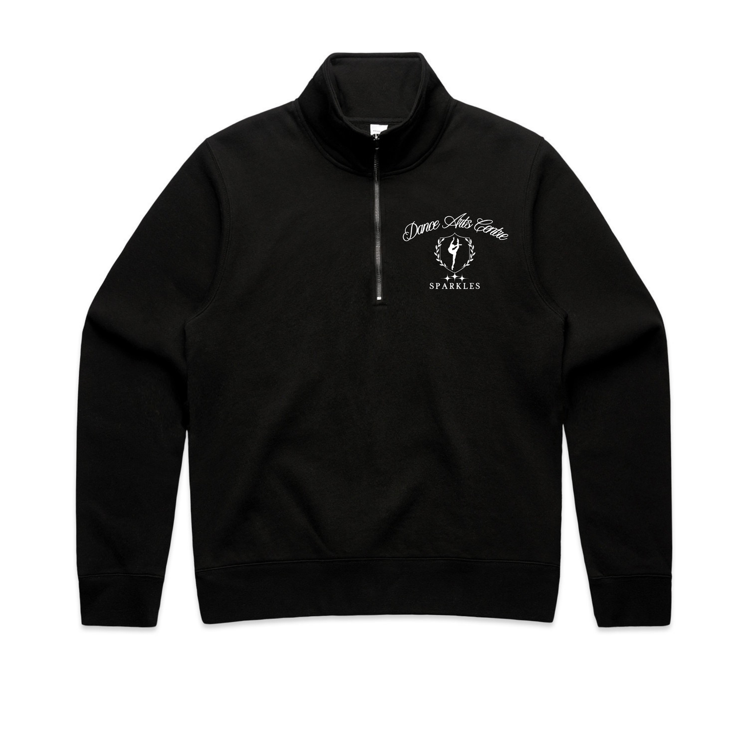Women's Black 1/2 Zip Sweatshirt