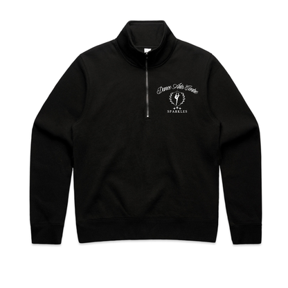 Women's Black 1/2 Zip Sweatshirt