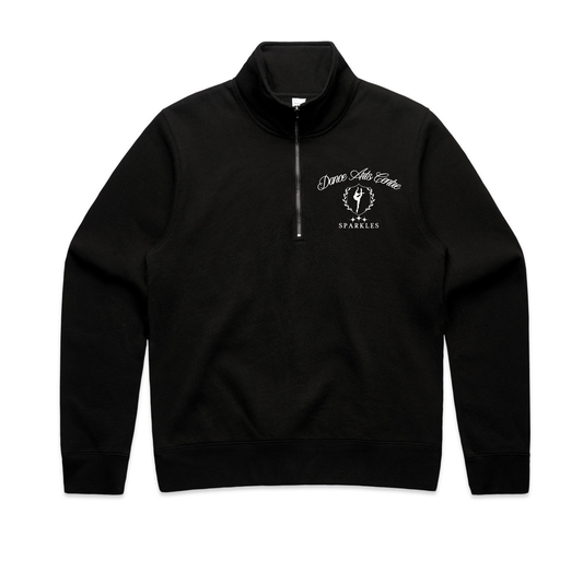 Women's Black 1/2 Zip Sweatshirt