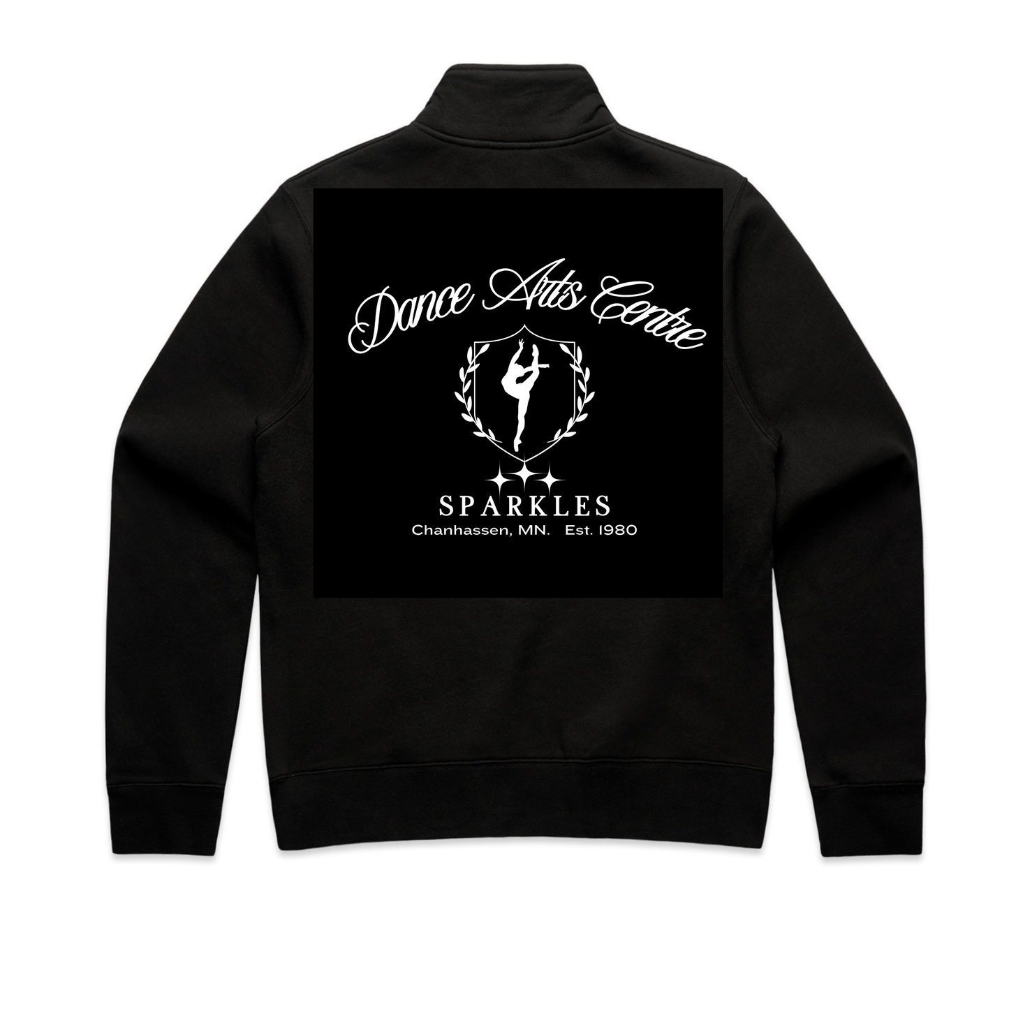 Women's Black 1/2 Zip Sweatshirt