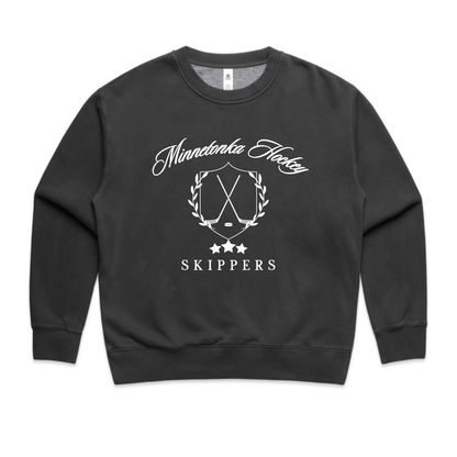 Women’s Minnetonka Hockey Faded Black Crew Sweatshirt