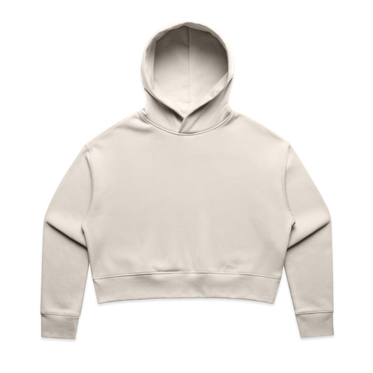 Women's Relaxed Cropped Bone Hoodie