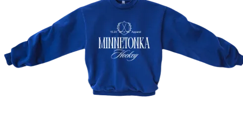 Women's Minnetonka Hockey Mock Neck Heavy Cropped Sweatshirt