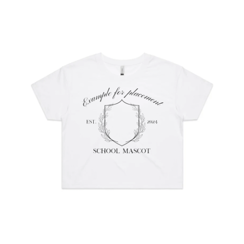 Women's White Cropped Tee