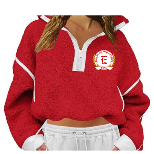 Eden Prairie Athletics Club Sherpa Fleece Red Pull Over